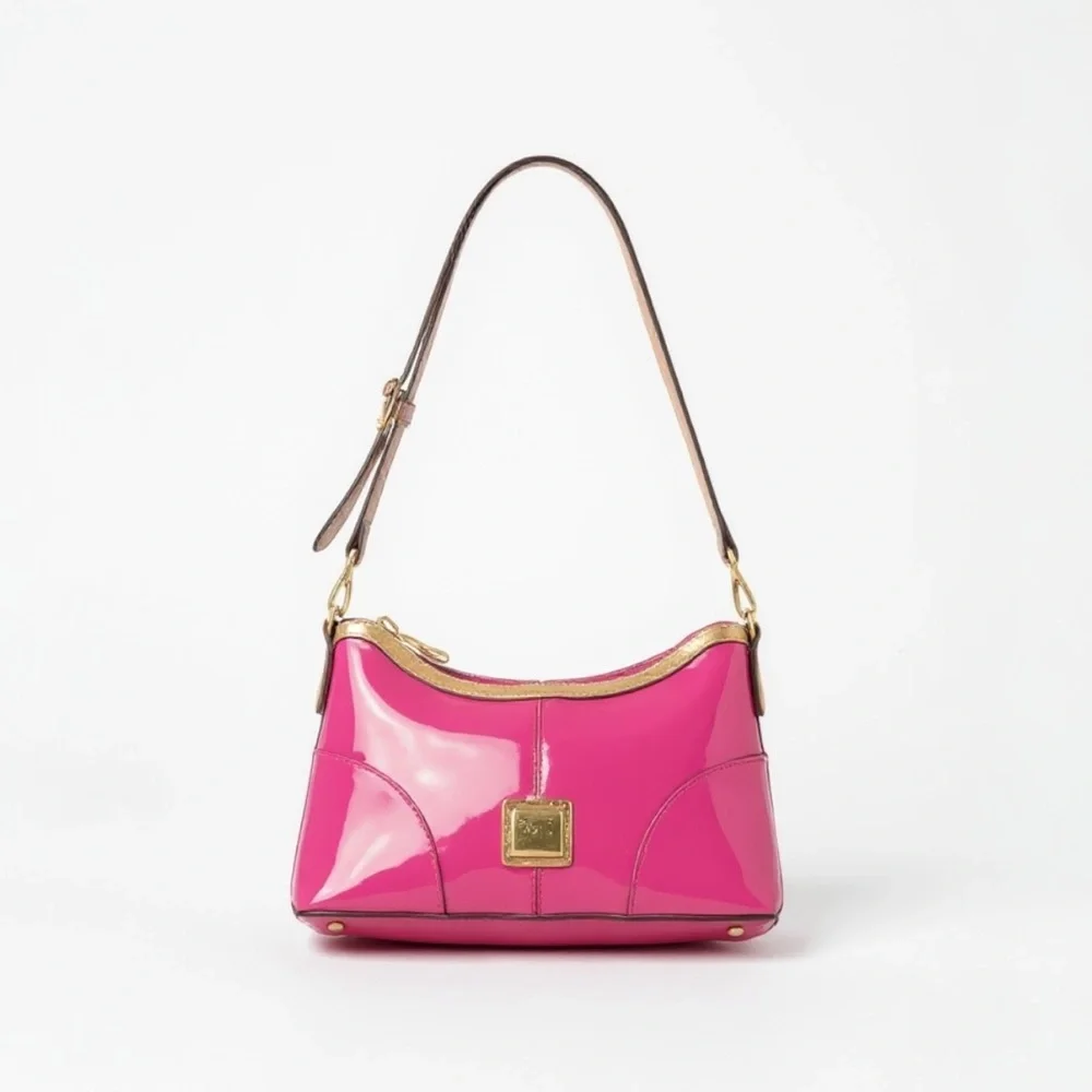 Dooney‎ & Bourke Pink Shoulder Bag with Gold Trim